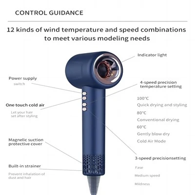 Hair Dryer With Digital Temperature Control